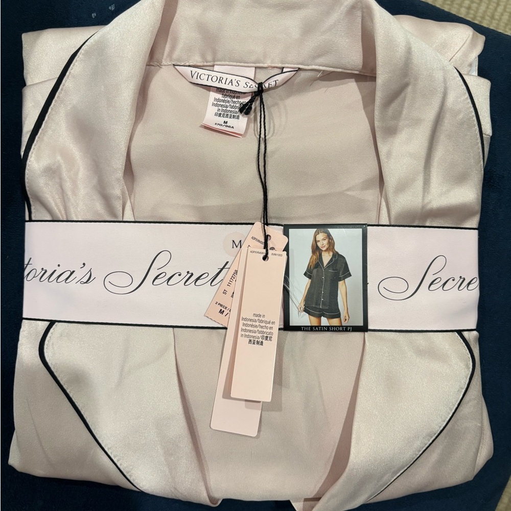Victoria's Secret Pink Satin Pajama Set